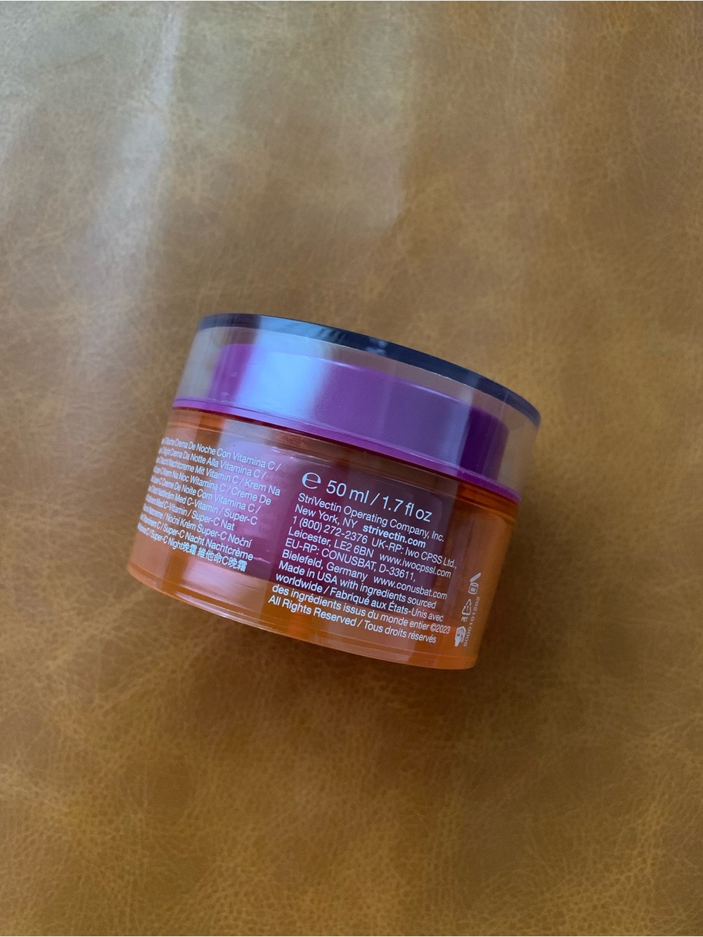StriVectin Orange Jar with Pink and Purple Lids - Picture 3 of 3